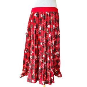 NWT Womens Kate Kasin Holiday Christmas A-Line Vintage Look Skirt - Sz XS